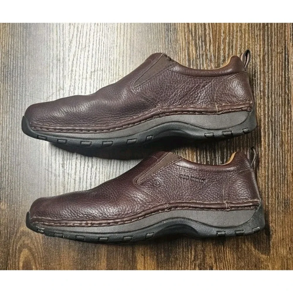 Red Wing Shoes Men's Brown Leather Slip-On Casual Shoes US 9.5 EE MPN 8702